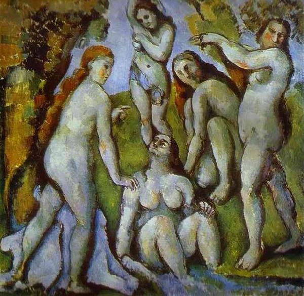 Paul Cezanne Five Bathers oil painting image